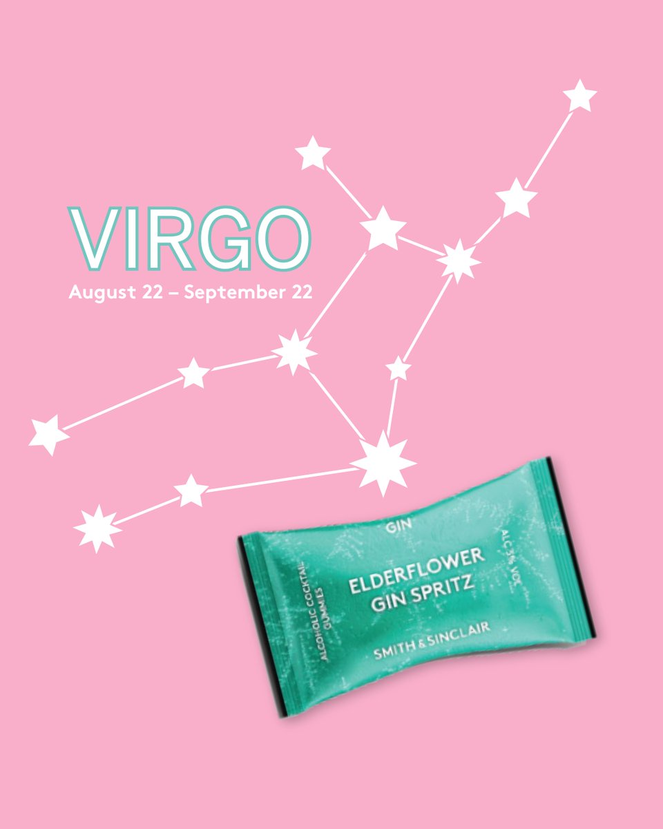 Virgo Season ♍👧

Just like our Elderflower Gin Spritz gummy, Virgos are sophisticated, elegant &amp; refined. A careful balance of elderflower liqueur, gin, soda, &amp; a touch of citrus; the meticulous attention to proportions mirrors Virgo's precise &amp; detail-oriented nature. Cheers🍾