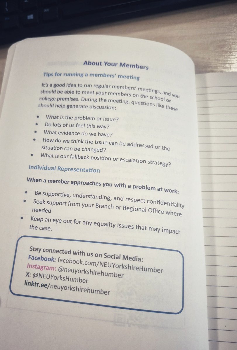 NEUYorksHumber's tweet image. Sneak peek...if you're an @NEUnion #workplacerep in #YorkshireandHumber, we have a little something to help you in your role next academic year. Workplace reps are absolutely vital to our union. We hope you like our custom reps'  notebooks! #unionreps #neu