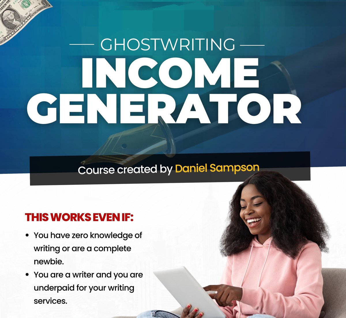samueladeolu16's tweet photo. Learn Ghostwriting Income Generator, you DON'T need to know how to write to start ghostwriting.

Plus, you'll be getting various foreign company sites that are in need of your ghostwriting skill. Just show up &amp; GET A GIG 
LINK HERE: https://t.co/fKJ2hpdq9D
#TrendingNow https://t.co/N6bT3ISfCN