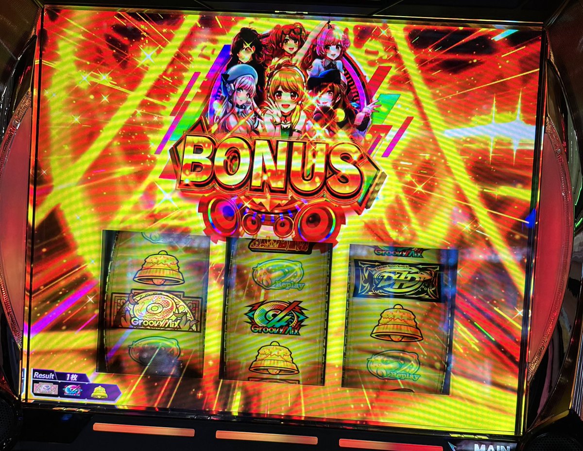 D4DJがスロットで出てたので打ってきました(*´ｰ`*) チェリー引くと