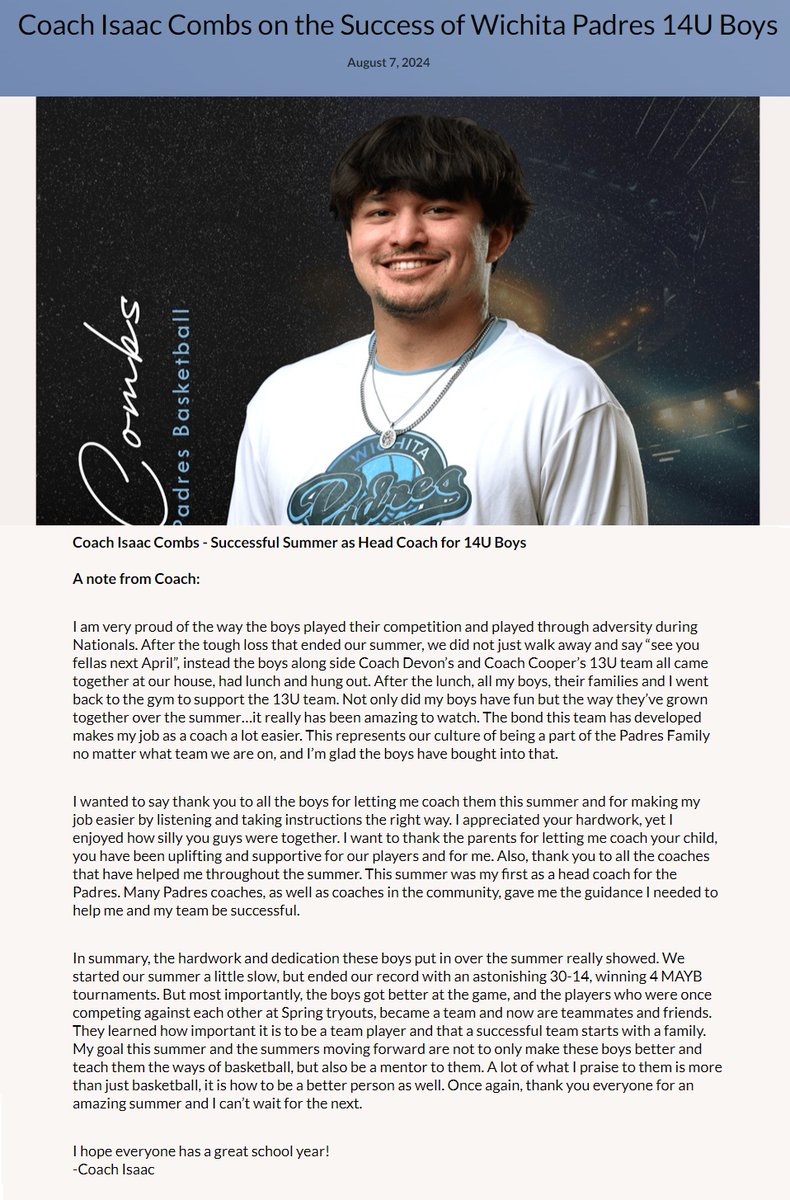 Wichita Padres Basketball (@wichitapadres) on Twitter photo Wichita Padres Summer 2024
A Note from Coach Isaac Combs on his 14U Team's Success -
<a href="/isaaccombs10/">Isaac Combs</a>
#wichitapadres
#padresfam
Team GameChanger Stats:
web.gc.com/teams/VmnDZ0Gy…
Team Roster:
wichitapadres.com/wichita-padres…
Story:
wichitapadres.com/stories-recaps… Wichita Padres Summer 2024
A Note from Coach Isaac Combs on his 14U Team's Success -
<a href="/isaaccombs10/">Isaac Combs</a>
#wichitapadres
#padresfam
Team GameChanger Stats:
web.gc.com/teams/VmnDZ0Gy…
Team Roster:
wichitapadres.com/wichita-padres…
Story:
wichitapadres.com/stories-recaps…