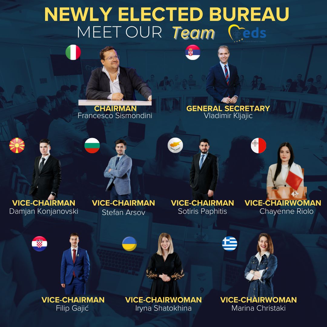 edsnet's tweet photo. We are happy to announce the new Bureau elected at our #EDSSU in Malta. We congratulate them and wish them well in the new term! https://t.co/gKyqsVxcJr