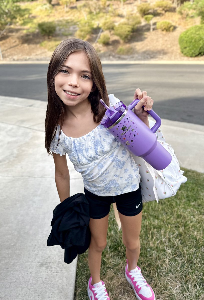 _MadisonEmery_'s tweet photo. First day of 4th grade Olivia Rodrigo x Stanley edition. https://t.co/UORxAcpofC