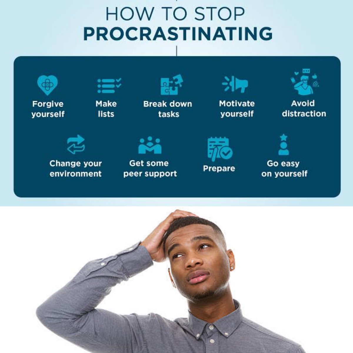 educationhubng's tweet image. ⏱️ To procrastinate means to put off, delay or postpone doing something.
⏱️ 25% of adults consider procrastination to be a personality trait. It holds us back, damages our time management, and stops us from getting important things done, but it can be reduced.
#EducationHubNG