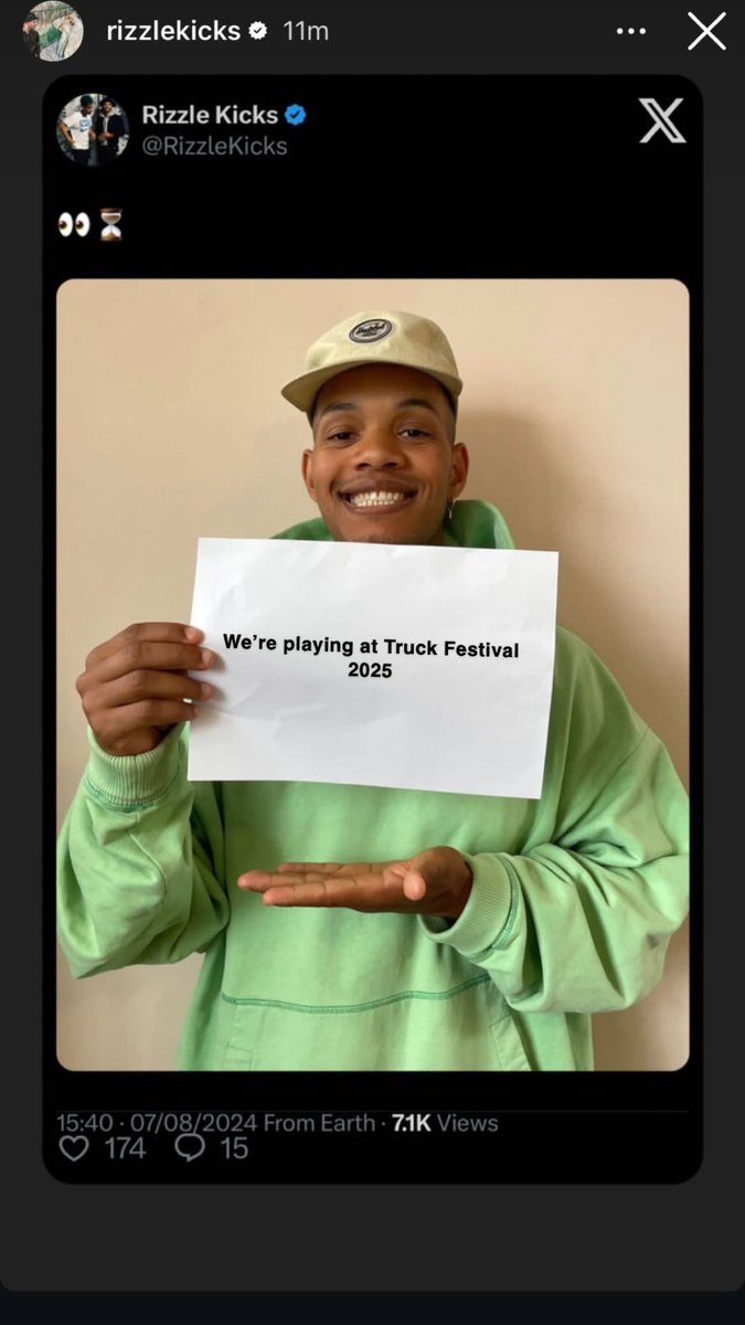 scurchxr's tweet photo. omg headliner 2025 announcement? @TruckFestival https://t.co/rZXuNTk241