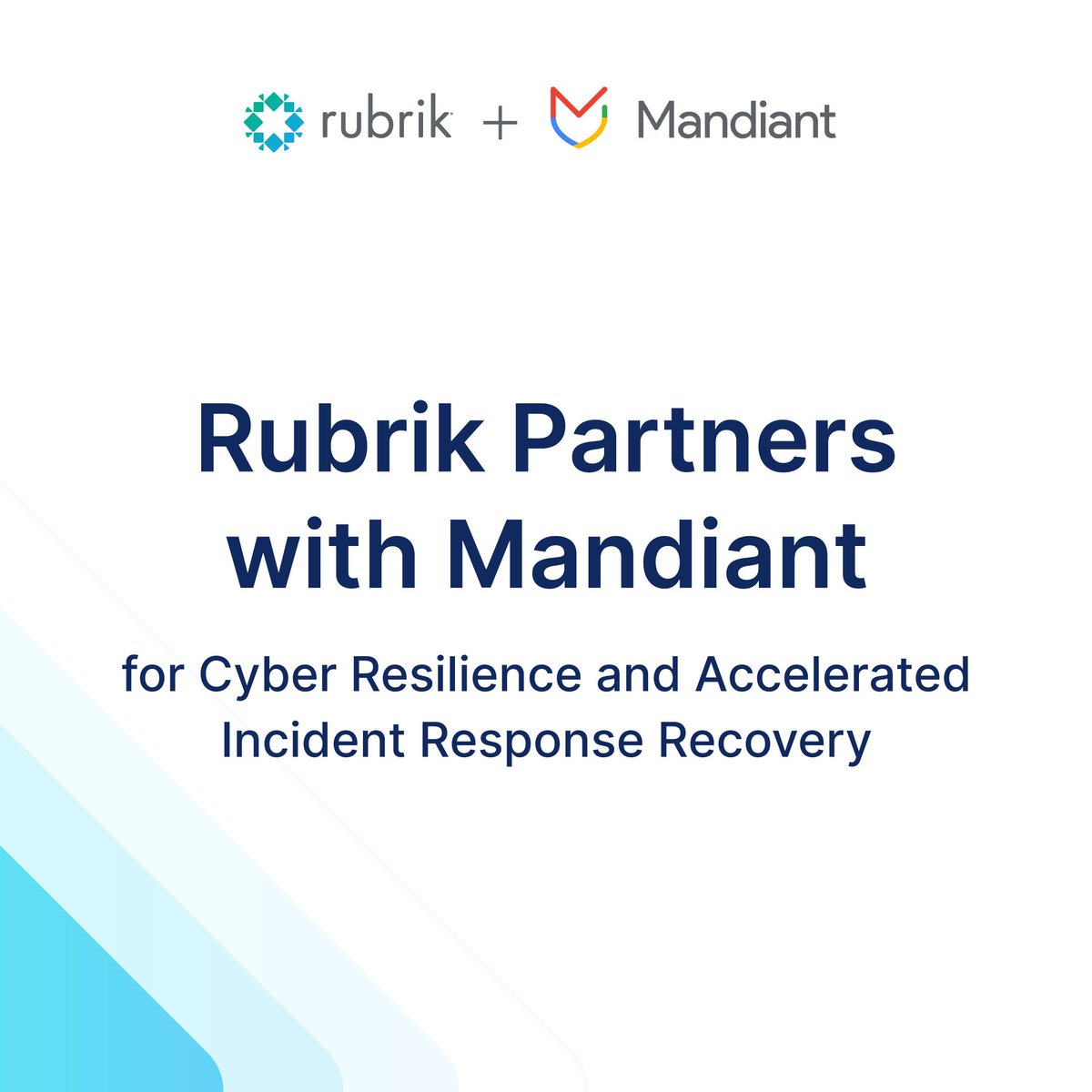 Awesome news! <a href="/RubrikInc/">Rubrik</a> and <a href="/Mandiant/">Mandiant (part of Google Cloud)</a> announced a new partnership and integration to help organizations before, during, and after #CyberAttacks to ensure they can respond quickly and get back up and running. Learn more here: rbrk.co/4fxHom2