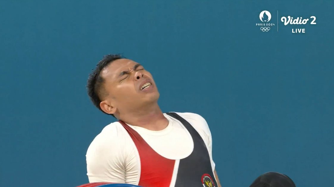 BadmintonTalk's tweet photo. #Weightlifting - Men's 61 kg

Sayang sekali Eko dipastikan DNF karena tidak mampu mencatatkan angkatan di clean and jerk.

Terima kasih Eko Yuli Irawan! Perjuanganmu di 5 Olimpiade akan selalu diingat!

#Paris2024 https://t.co/w7vnE9UjXM