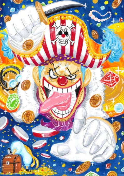 意外?と昔からバギー描いてた 誕生日おめでとう! #バギー誕生祭2024 #ONEPIECE