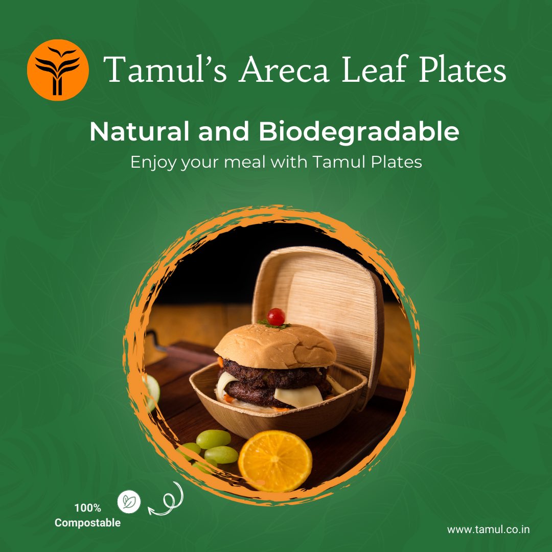 TamulPlates's tweet photo. Savor sustainability with Tamul Plates! Enjoy your meal with our natural, biodegradable dinnerware, and make a positive impact on the planet.

#biodegradable #tamul #natural #EcoFriendly https://t.co/p7jY3GReg8