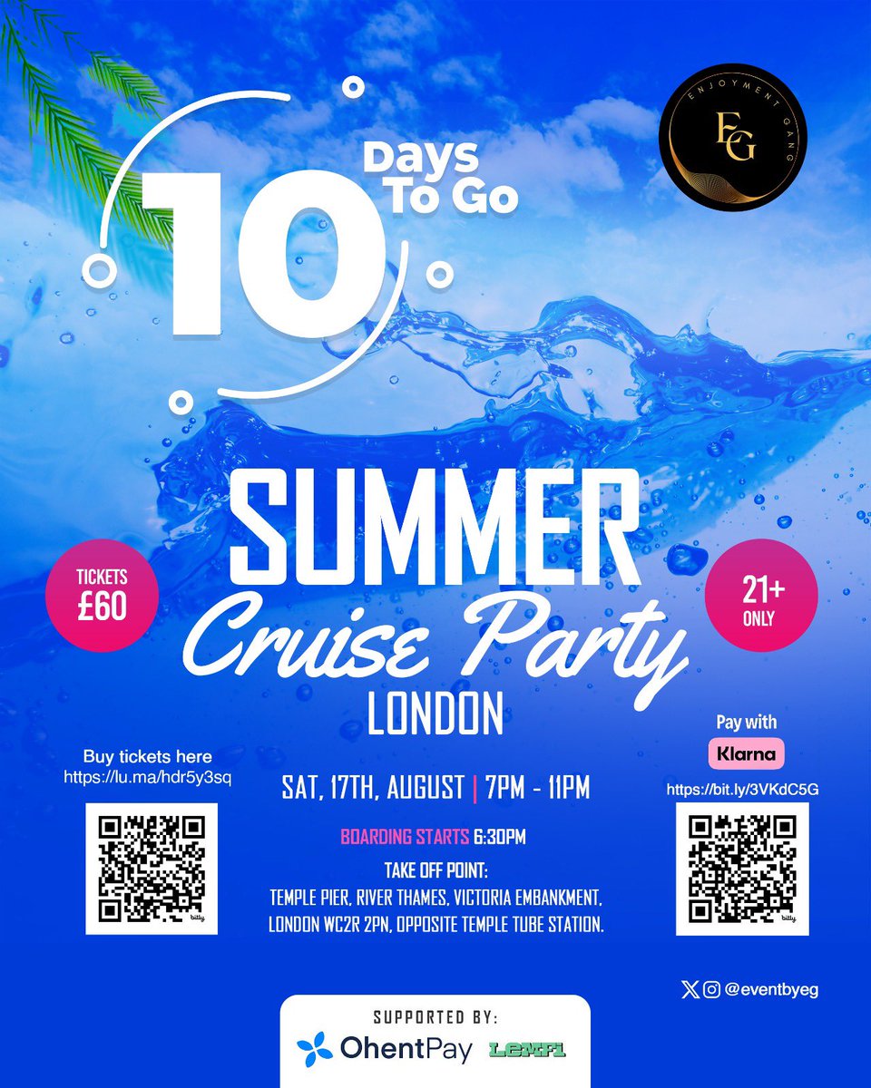 eventbyeg's tweet photo. 10 days to go 
Have u grabbed a ticket or you’re still “thinking” about it 
Don’t dull yourself on this one 
Shoutout to our sponsor @ohentpay and official partner @UseLemfi https://t.co/3dxdfpseeC