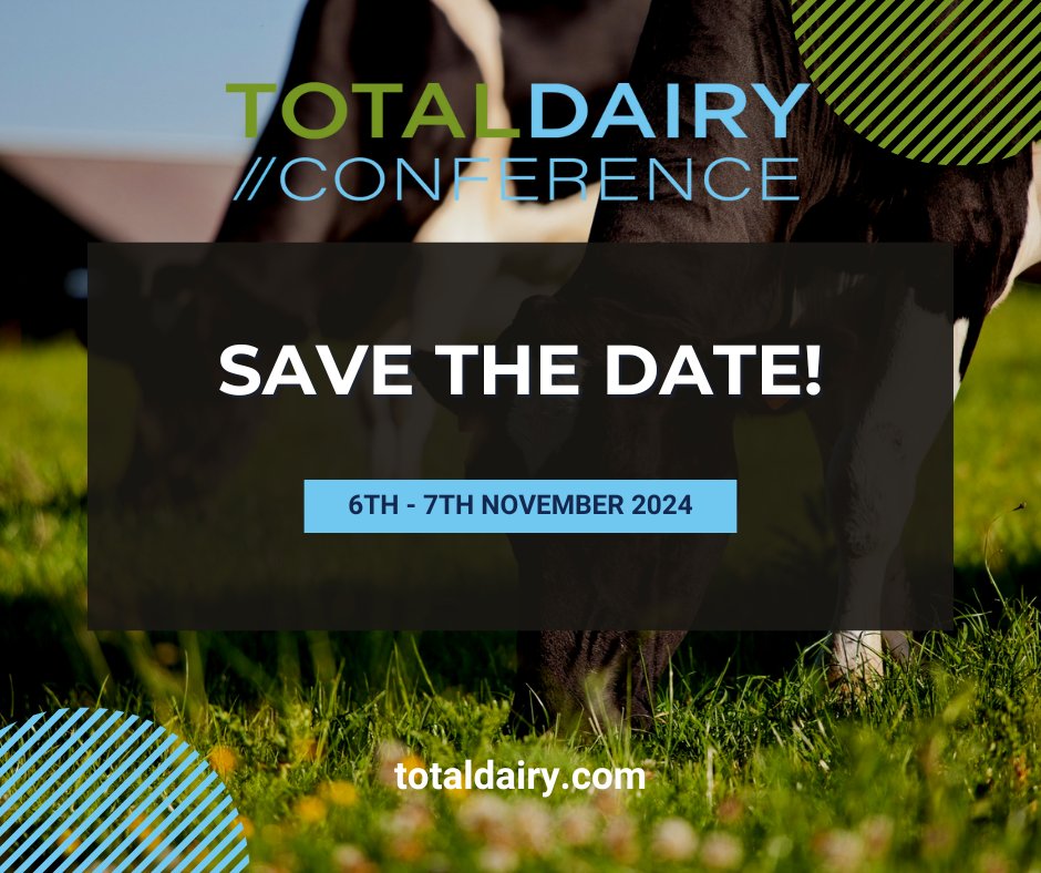 TotalDairy's tweet photo. Just 90 days to go until the 2024 TotalDairy Conference is here ⌛ 
Will you be joining us?  👀

Learn more about the conference and secure your spot now, exclusively on our website.  https://t.co/haljmHAyBV 
#totaldairy #farming #dairyindustry https://t.co/14C1qkvavb