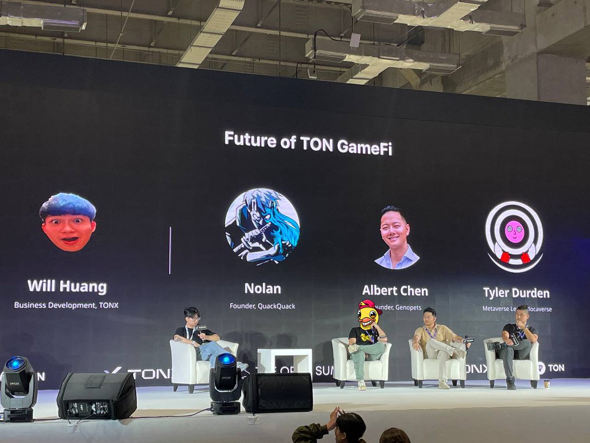 🤩 The second day of #QuackQuack at #ABS2024 and #TOSTaipei has been amazing!

😎 Quackboss Nolan delivered a remarkable panel speech, and we had #TON of visitors flocking to our booth!

🦆 #QuackQuack is spreading to every corner of #TON society! We’re thrilled to meet so many