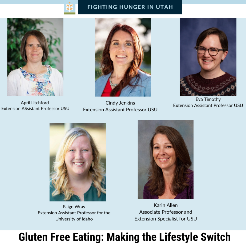 usu_hsi's tweet photo. The switch to a gluten-free lifestyle can be challenging, but professors Paige Wray, April Litchford, Cindy Jenkins, Eva Timothy, and Karin Allen provide information to make the transition easier and sustainable.

for more information visit:

https://t.co/YoNgZqdKro https://t.co/Rs8QdiXk0t