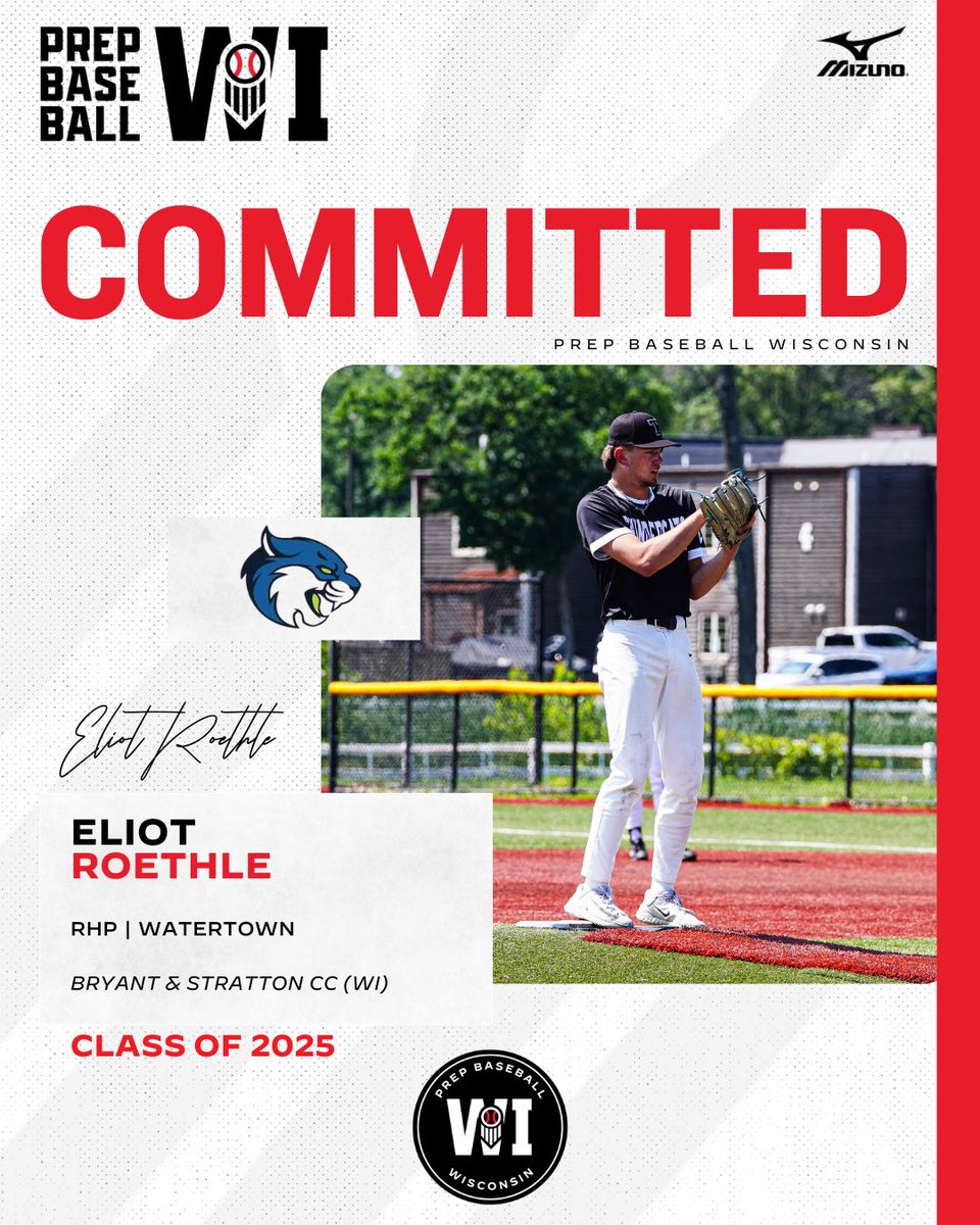 Prep Baseball Wisconsin (@prepbaseballwi) on Twitter photo RHP Eliot Roethle (Watertown, 2025) commits to Bryant & Stratton CC (WI).
Roethle recently touched 87 mph with the FB at the Wisconsin State Games, enjoying a strong spring and summer in live action.🔥
<a href="/BSCBaseballWI/">Bryant & Stratton WI Baseball</a> | <a href="/WttnBaseball/">Watertown Baseball</a> RHP Eliot Roethle (Watertown, 2025) commits to Bryant & Stratton CC (WI).
Roethle recently touched 87 mph with the FB at the Wisconsin State Games, enjoying a strong spring and summer in live action.🔥
<a href="/BSCBaseballWI/">Bryant & Stratton WI Baseball</a> | <a href="/WttnBaseball/">Watertown Baseball</a>