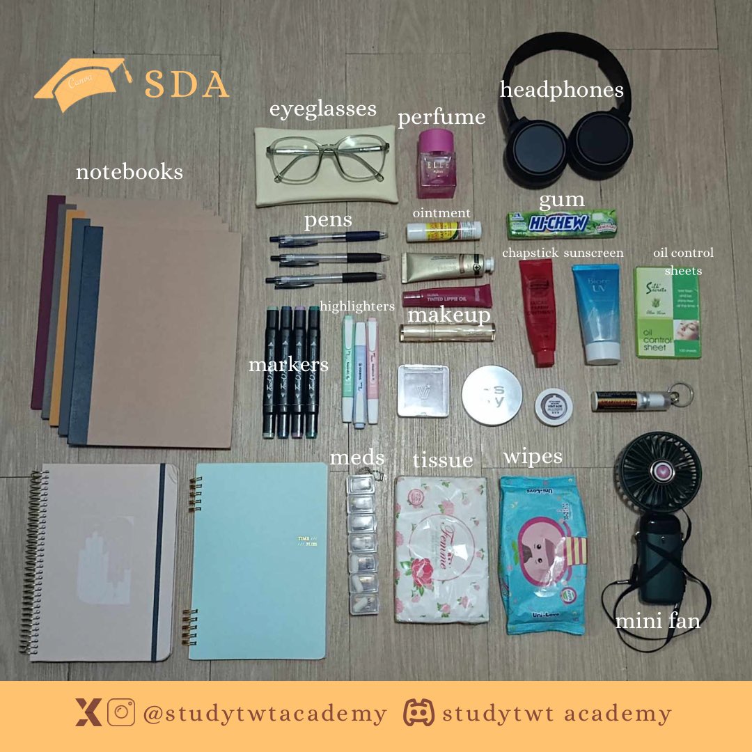 studytwtacademy's tweet image. 𝐈𝐭&apos;𝐬 𝐚𝐧𝐨𝐭𝐡𝐞𝐫 𝐬𝐜𝐡𝐨𝐨𝐥 𝐝𝐚𝐲 𝐭𝐨𝐦𝐨𝐫𝐫𝐨𝐰 😫

Are your bags ready yet? 🎒 LOOK: Admin Ana, a 2nd year Psychology student, shares what&apos;s in her bag! 🤎

#studytwtacademy #studytwt