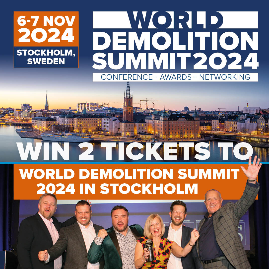 Demolition & R. Int. (@khl_dri) on Twitter photo Win TWO FREE tickets to the 2024 World Demolition Summit.
To enter:
ππ Like & share this post.
πFollow D&Ri's X page
π·ββοΈπ·ββοΈ Tag a friend in the comments
Competition closes 18 September, 24
Winner announced by 25 September, 24
NOTE: prize does NOT include travel or accommodation Win TWO FREE tickets to the 2024 World Demolition Summit.
To enter:
ππ Like & share this post.
πFollow D&Ri's X page
π·ββοΈπ·ββοΈ Tag a friend in the comments
Competition closes 18 September, 24
Winner announced by 25 September, 24
NOTE: prize does NOT include travel or accommodation