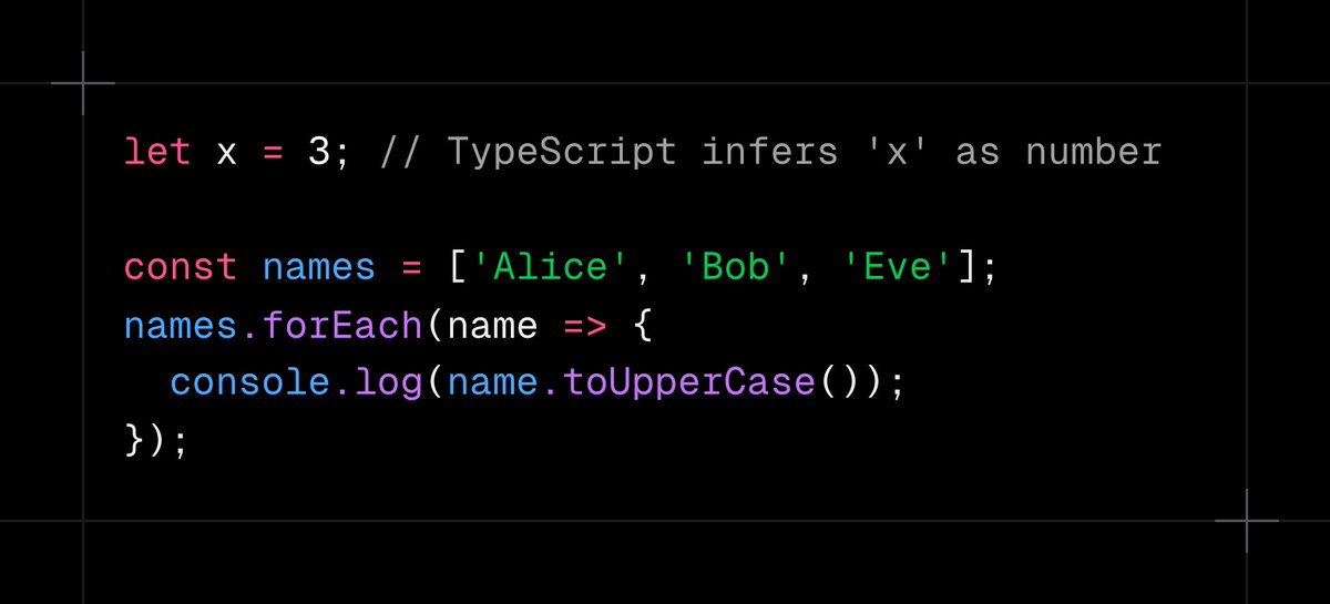 keyser_soze_g's tweet image. 🔄 Type Inference

Leverage TypeScript&apos;s type inference to write cleaner code.

#TypeScript #TypeInference