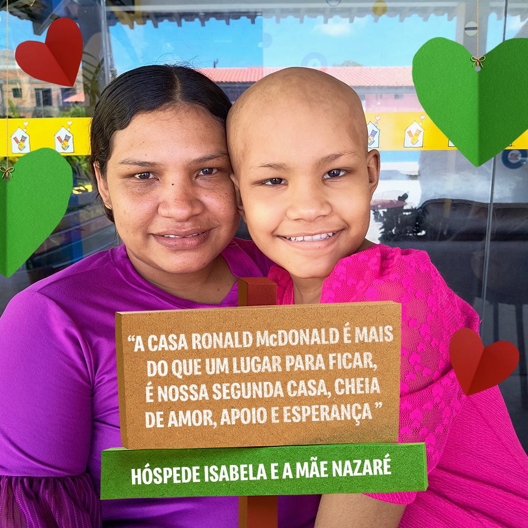 A Isabela é hóspede da Casa Ronald McDonald Belém e recebe todo apoio necessário para continuar seu tratamento graças a sua ajuda no McDia Feliz. Então, que tal fazer parte desse Bloco do Bem, comprar seu Big Mac e ajudar ainda mais crianças e jovens?