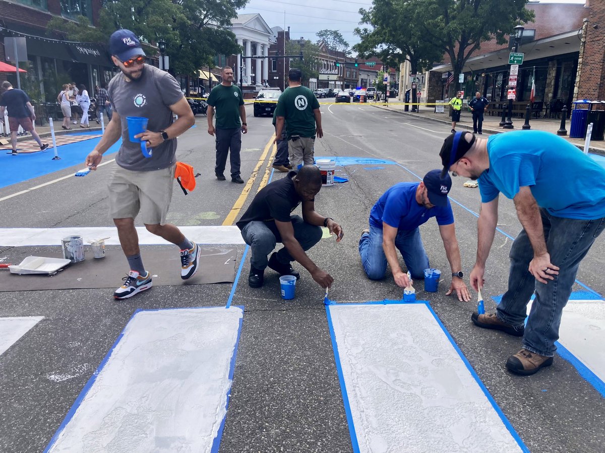 FHIStudio's tweet photo. At FHI Studio, we're committed to safer, inclusive urban environments. We led Norwalk's first Complete Streets demo, turning a lane into a vibrant parklet and adding sidewalks, a crosswalk, and stop bars. Learn more: https://t.co/xCdiw7qECr #CompleteStreets #UrbanDesign https://t.co/7wcrCRhHIm