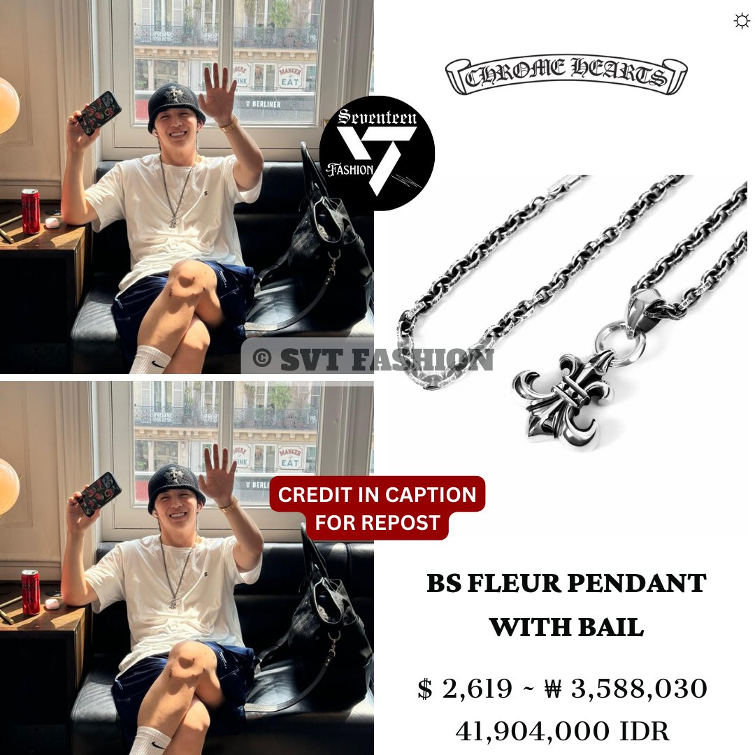 Scoups style in Seventeen Weverse Update (240808) 1. Chrome Hearts