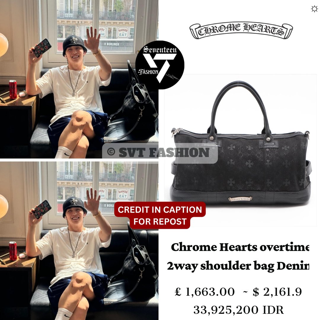 Scoups style in Seventeen Weverse Update (240808) 1. Chrome Hearts