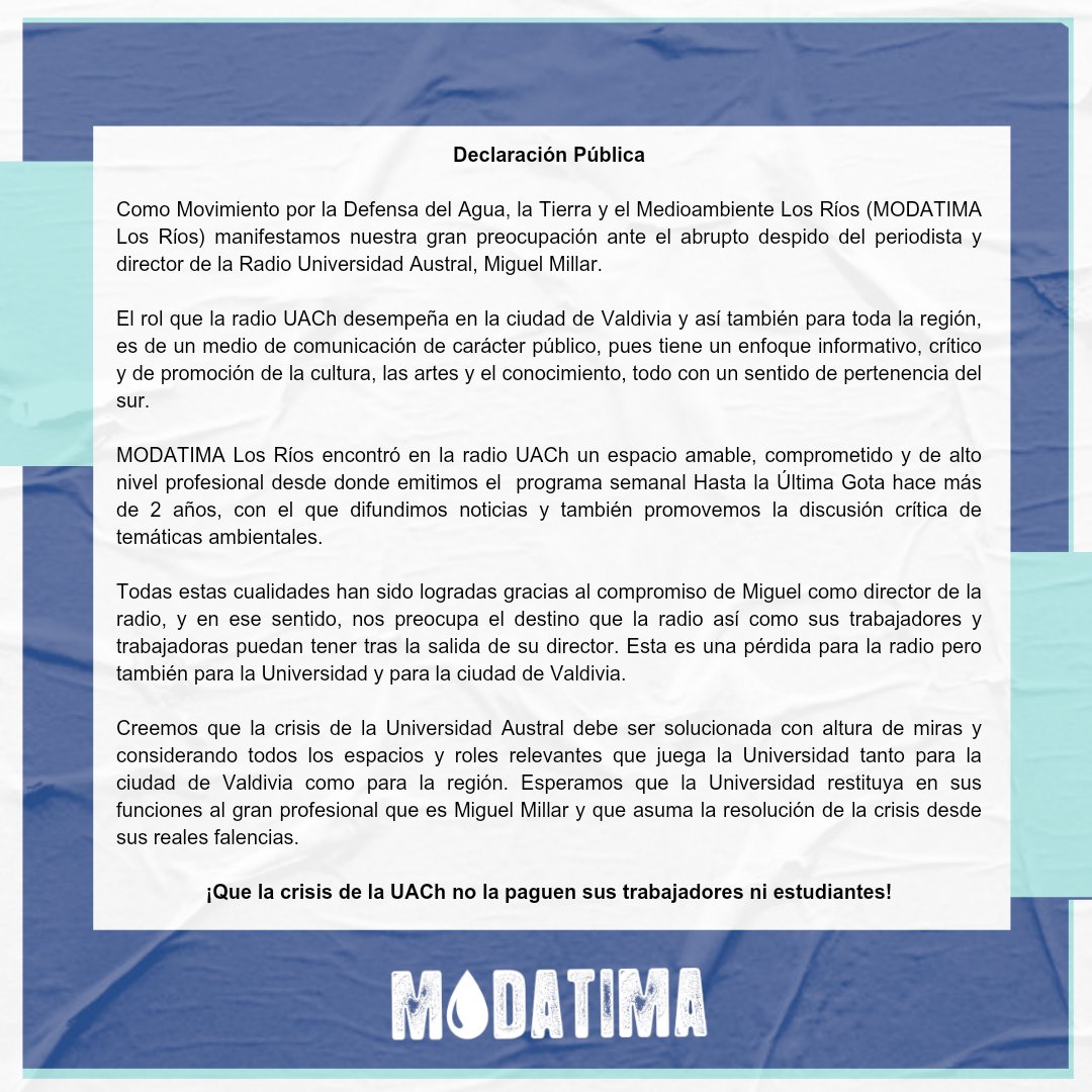 📣 Declaración publica