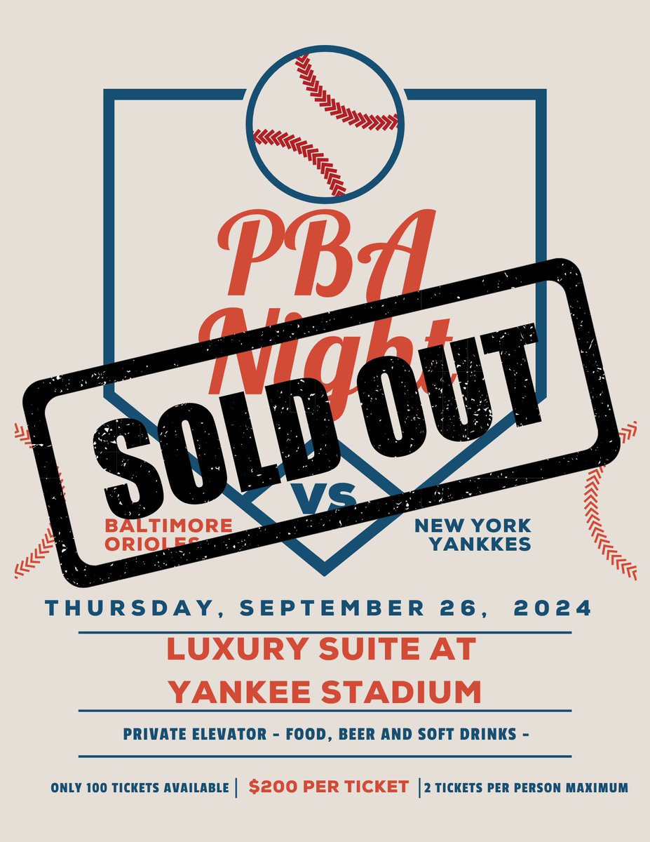 ThePBA's tweet image. We have sold out in 24 hours! Due to the popularity of this event, we will be making this an annual event. Stay tuned for more information.