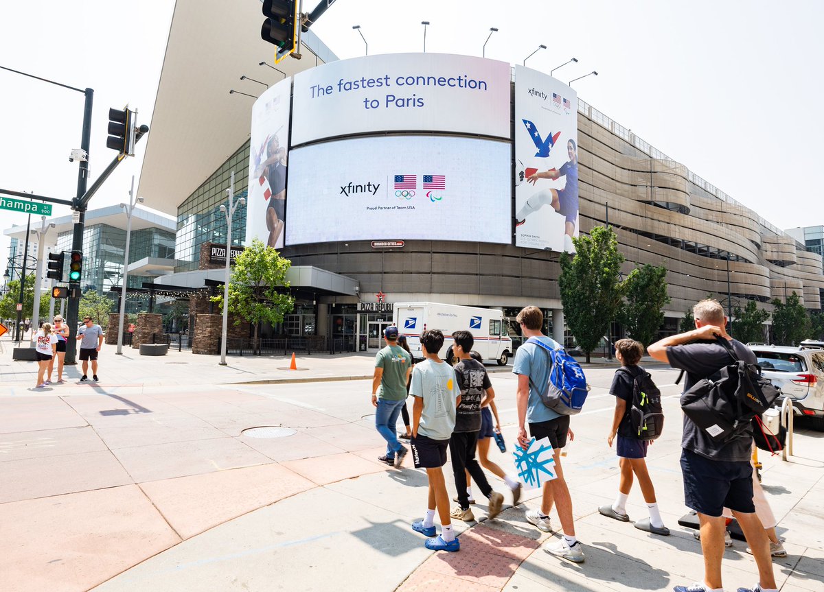 While there are only a few days left for the Summer Olympics, <a href="/Xfinity/">Xfinity</a> wants to remind Denver that they are still the fastest connection to Paris!

#ooh #dooh #digital #outofhome #Denver #DenverTheatreDistrict #xfinity