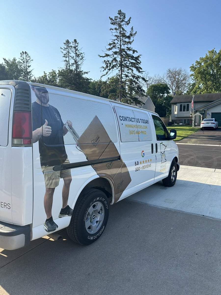 SotaSigns's tweet photo. @Gausmus47 with @MinneMovers trusted us, and you should too!

Let’s get your fleet wrapped today! https://t.co/NuADMSftUG