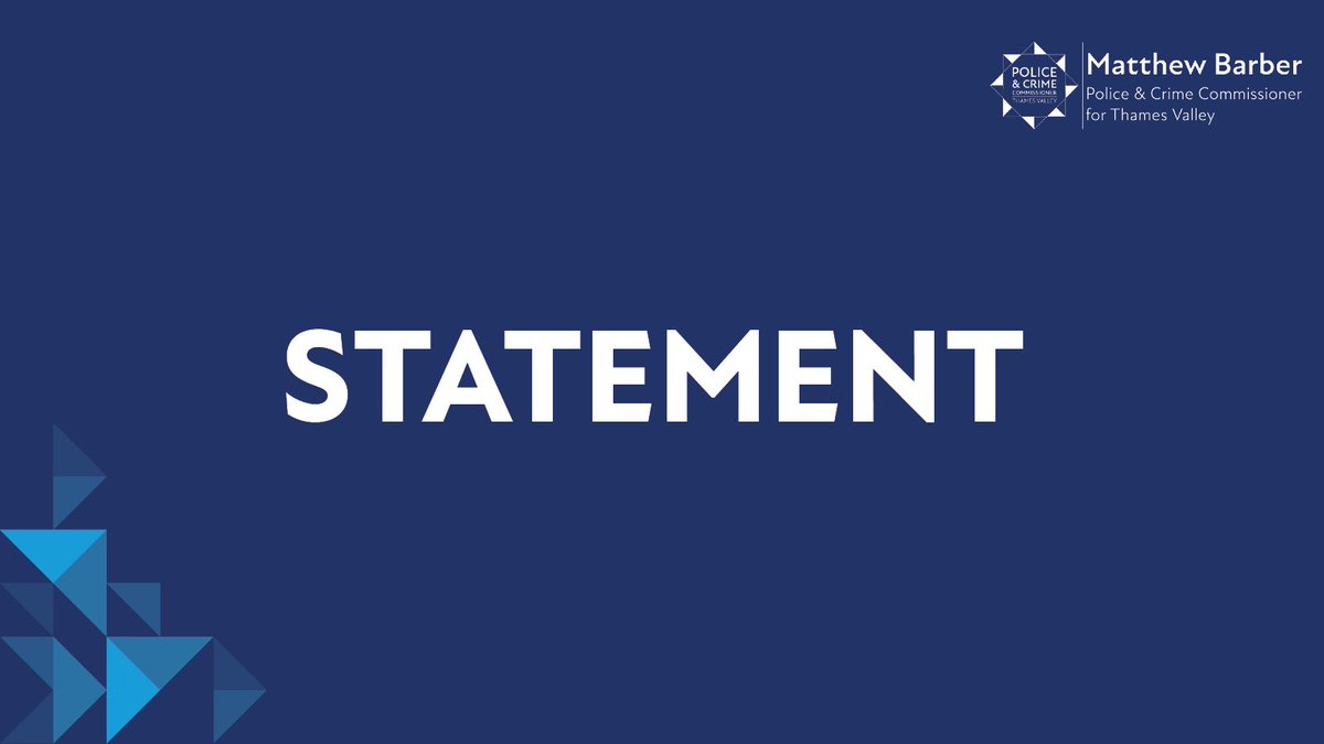 🚨 Thames Valley PCC <a href="/matthew_barber/">Matthew Barber</a> has issued a further statement in response to continued civil unrest, reiterating <a href="/ThamesVP/">Thames Valley Police</a> continue to prepare for all contingencies including potential issues locally as well as supporting colleagues elsewhere.

➡️ thamesvalley-pcc.gov.uk/news/pcc-state…