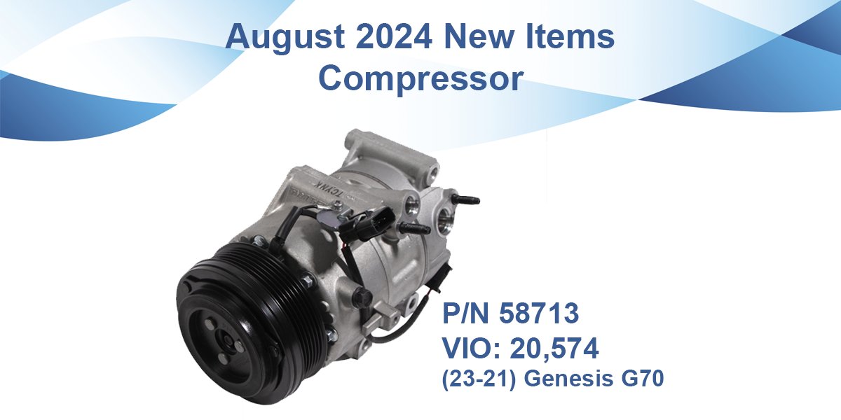4Seasons's tweet photo. Four Seasons released additional components in August including brushless blower motors, compressors, and air door actuators.
#FourSeasonsAuto #NewItems https://t.co/95csZFfI6E