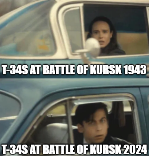 salisbot's tweet photo. There's no confirmation that Russia is using T-34s but this is too funny not to contemplate https://t.co/CF8ltOVWOC