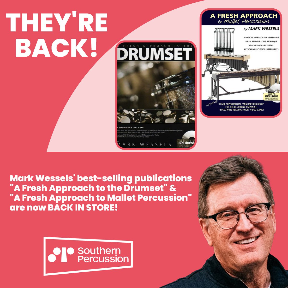 SPercussion's tweet image. Snap yours up now!:

southernpercussion.com/#8939/fullscre…

#MarkWessels #markwesselspublications #AFreshApproach #percussion #drumset #malletpercussion #music #method