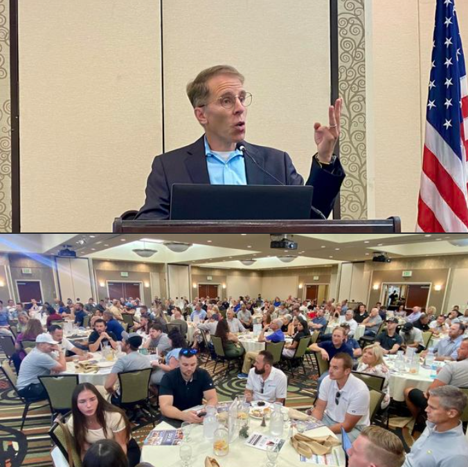 SUHBA's tweet photo. Zach Renstrom from the Washington County Water Conservancy District came to speak with SUHBA members at todays luncheon. It was a packed house!!

Big thanks to Dixie Technical College for sponsoring todays luncheon. https://t.co/MXzsUhkVMQ