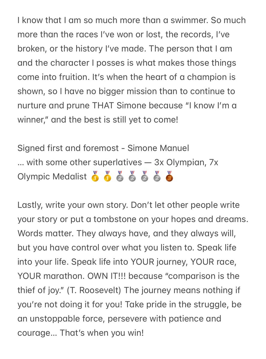 swimone's tweet photo. 3x US Olympian
7x Olympic Medalist 🥇🥇🥈🥈🥈🥈🥉
Attitude of gratitude ❤️‍🔥 Merci beaucoup, Paris! 

Feel free to read some of my reflections… I promise they’ll get shorter 😂🥹

Photo: Mike Lewis https://t.co/TCWd4L7dyv