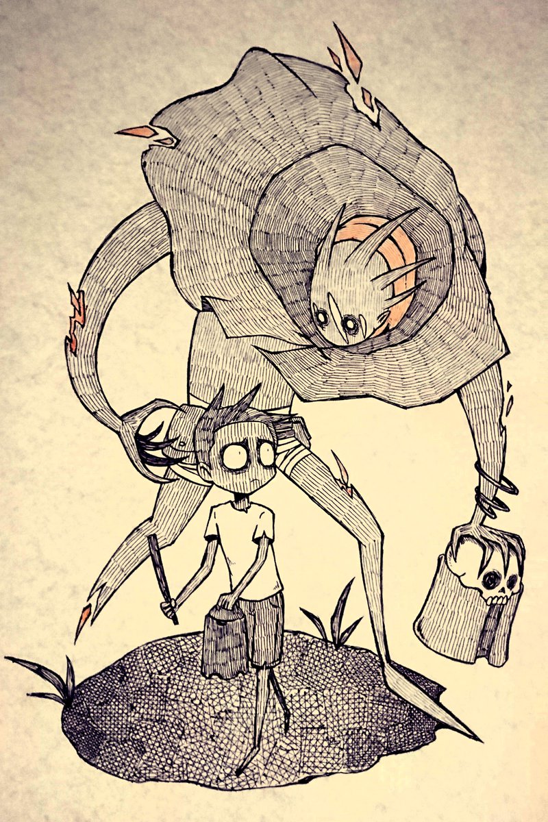 taion_maruo's tweet image. 【過去絵再掲①】
公式さんが何に使うのか謎だけど、過去イラスト再掲の流れに便乗してみよう☺️
まずはお気に入りのアナログ絵×4

#DbDアート