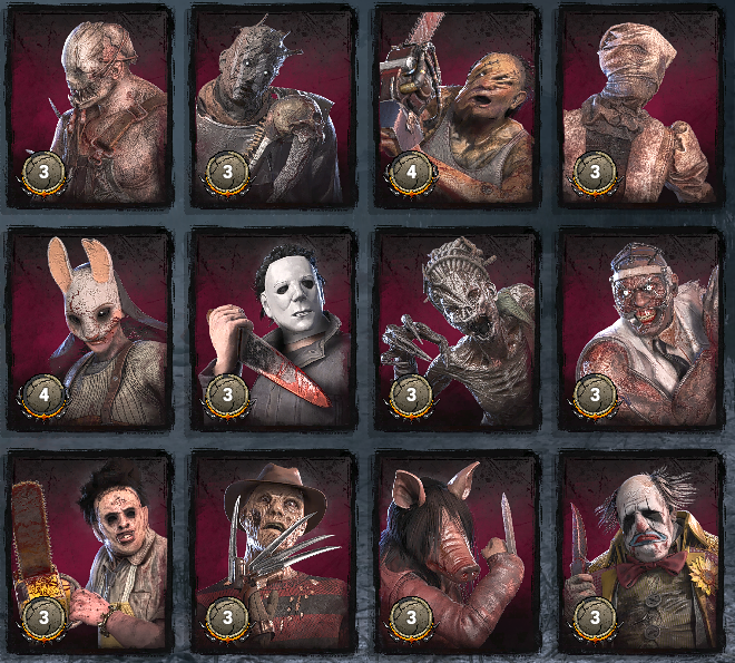 ZacBoom2001's tweet photo. Finally. All killers P3... 
#dbd https://t.co/wygL9LFYXk