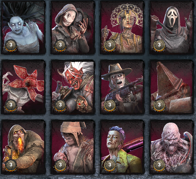 ZacBoom2001's tweet photo. Finally. All killers P3... 
#dbd https://t.co/wygL9LFYXk