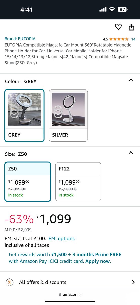 balaspade's tweet photo. @amazonIN there’s a deviation in pricing. If it’s a prime customer show high price. And if it’s a non prime member, show less price. Point is - prime customer will buy it mostly as he/she subscribed and there’s a lot of chance to order. 100 rs more ! #AmazonGreatFreedomFestival https://t.co/Td7BynFqeS