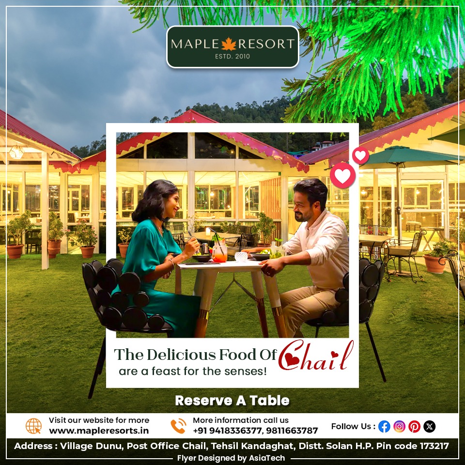 mapleresortin's tweet photo. 🍽️✨ Discover the culinary magic at Chail! 🌄🍴 From exquisite flavors to breathtaking views, The Delicious Food of #Chail at Maple #Resort 👨‍🍳
✨Call to book your stay now!
🌐 https://t.co/amc5uaYQoA
👉 +91 9418336377
#Chail #MapleResort #DeliciousFood #Foodie #TravelEats #Food https://t.co/tPCkZUWaxb