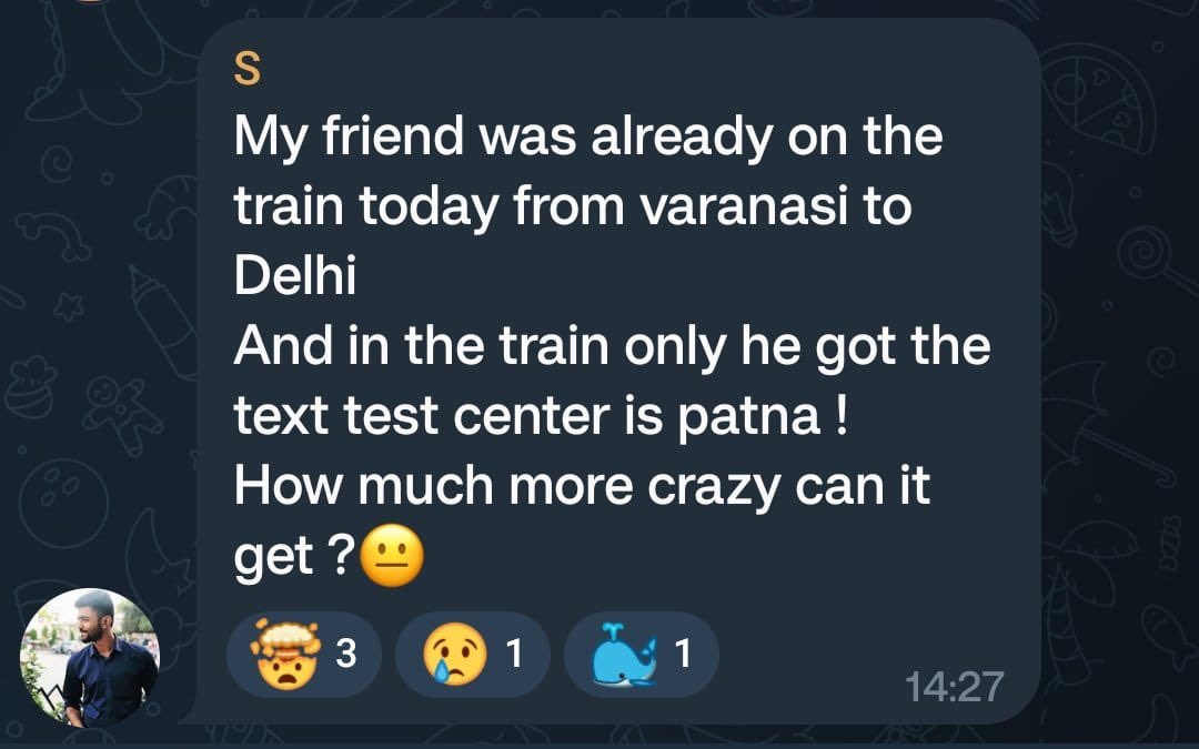 Multiple NEET PG candidates today again received message from NBE stating their centres have been changed  

This is coming when there is already issue or NORMALISATION and Double shifts going on which is not resolved ! 

This is such a chaos for Aspirants !