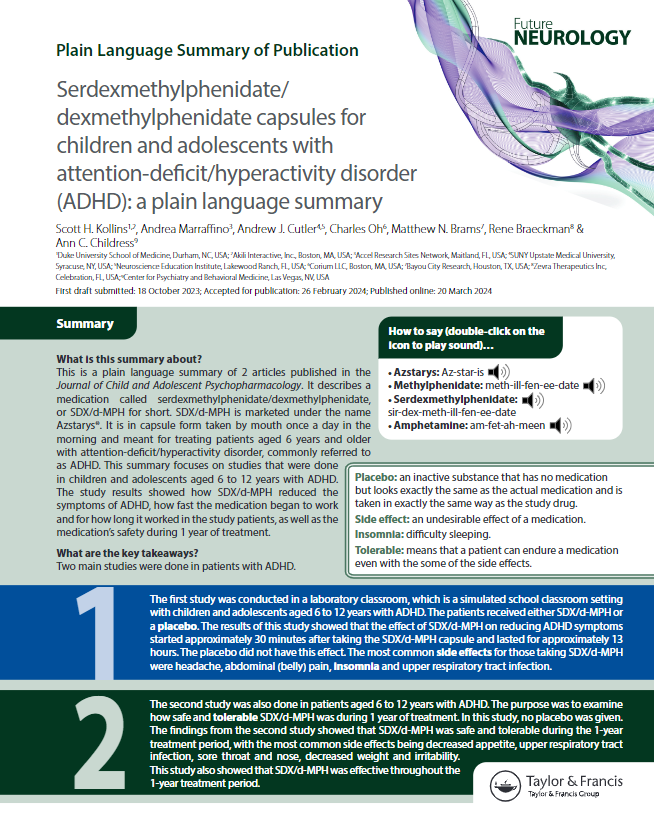 PlainLangSumm's tweet photo. Research on SDX/d-MPH capsules shows their effectiveness in treating ADHD among children and adolescents aged 6 to 12 years. 
https://t.co/tLKpOnYqSO

#PlainLanguageSummary #Neurology #ADHD https://t.co/6NR73emrz2