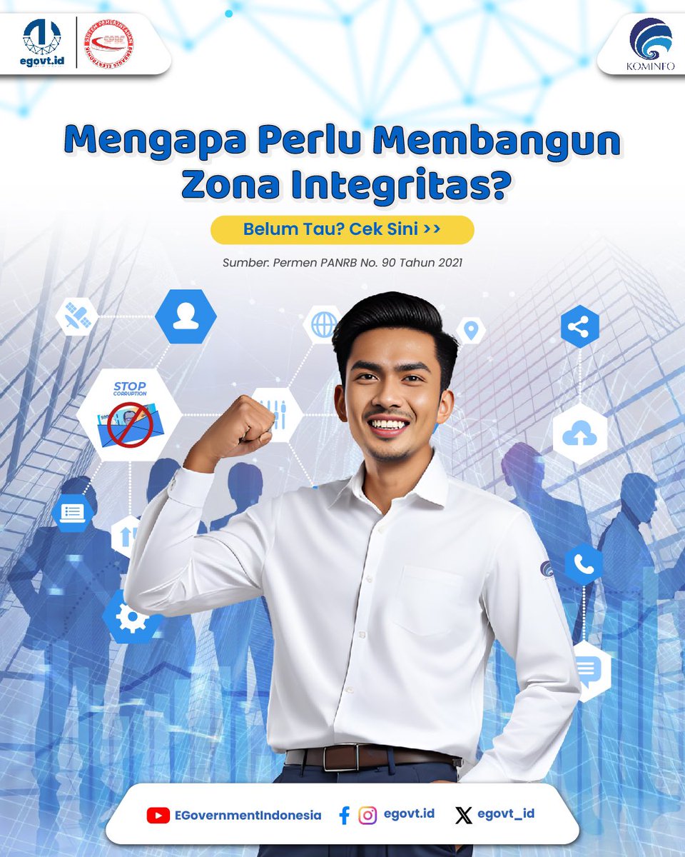 tpdkomdigi's tweet photo. #KawanEgovt, sudah tau belum apa itu Zona integritas dan bagaimana kaitannya dengan Reformasi Birokrasi?
Kalau belum tahu, yuk langsung simak detail post ini!π
#DirektoratLAIP
#EgovtIndonesia
#IntegrasikanNegeri
#ZonaIntegritas https://t.co/vsaG2N02gV