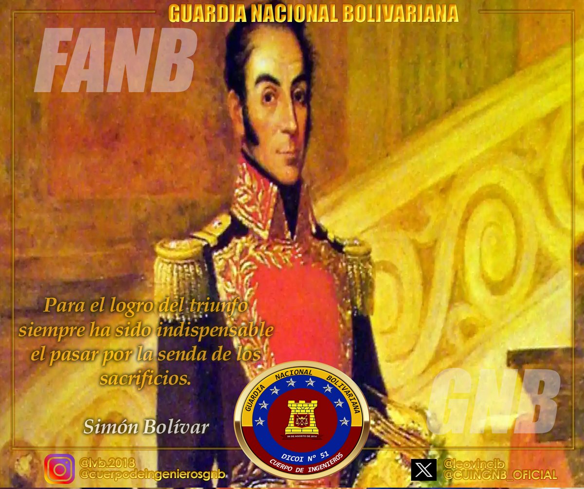 #07AGO24 Buenos Días Venezuela🇻🇪"Para el logro del triunfo siempre ha sido indispensable el pasar por la senda de los sacrificios".
<a href="/ElioEstrada18/">M/G Elio Estrada Paredes</a> 
<a href="/leovincib/">leonardo vinci</a>