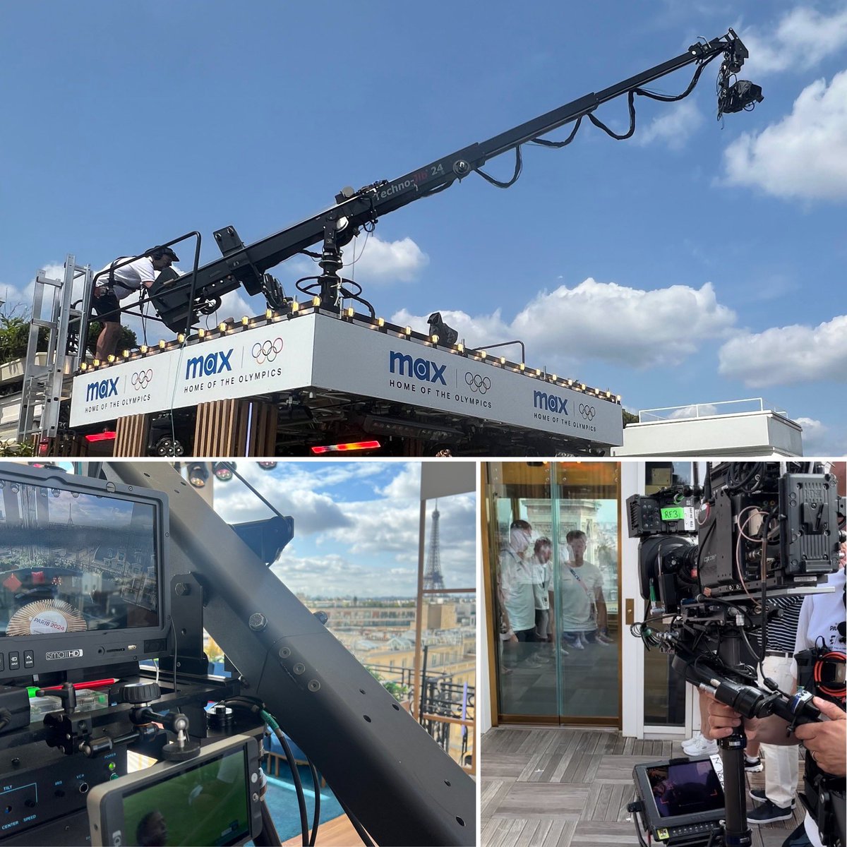 #Olympics Paris: #WarnerBrosDiscovery set-up atop the Hotel Raphael

23 cameras, 2 jibs, 1 techno &amp; 1 steadicam for multiple studios for countries inc France, UK, Germany, Poland, Sweden &amp; Norway - Directors &amp; Vision all remote in their countries
 
📷: many thanks to Ben Shayler