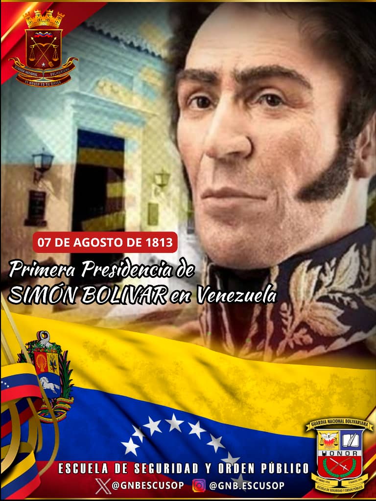 #7Ago es una fecha simbólica en la historia de Venezuela, pues se conmemora Simón Bolívar, como el presidente de la República.