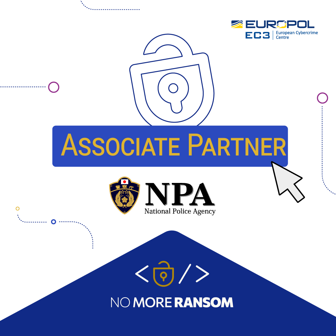 EC3Europol's tweet photo. 👏We are happy to welcome the National Police Agency of Japan among the Associate Partners of the #NoMoreRansom initiative!
Thank you for contributing a decryptor for #LockBit and for the excellent partnership, @NPA_KOHO !
🔗 https://t.co/6pMxUiCjCn
#DontPay #DontNegotiate https://t.co/P96Ea4Pz1J