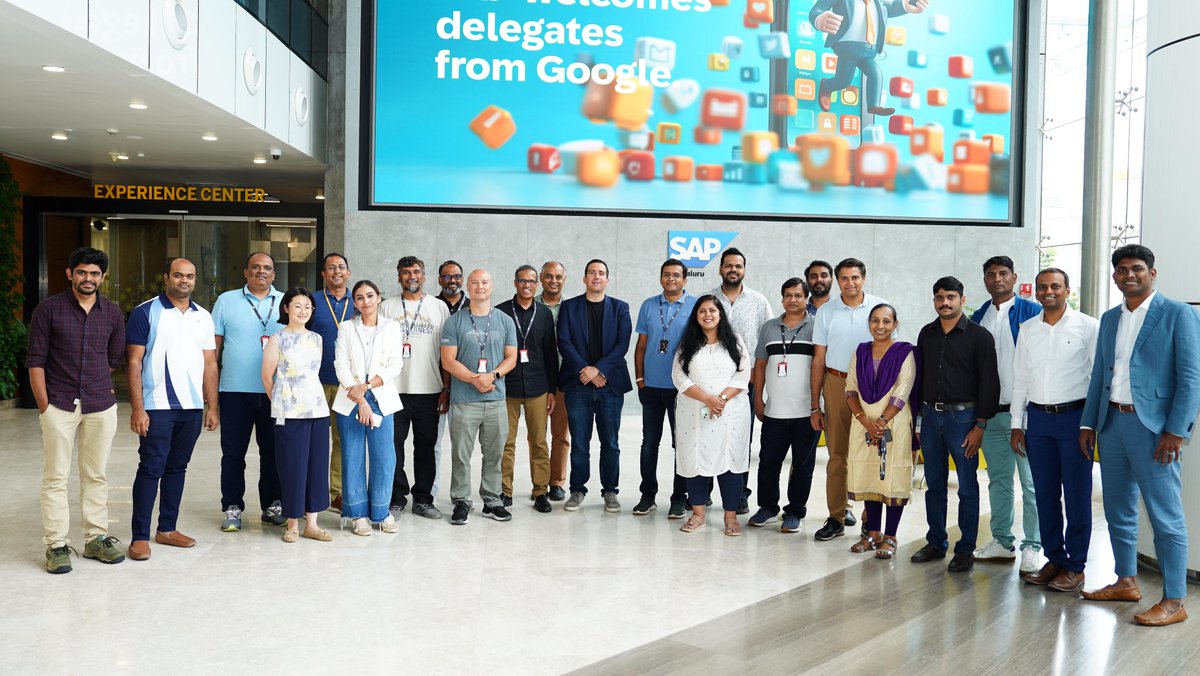 saplabsindia's tweet image. It was wonderful hosting delegates from Google at the SAP Experience Center for a 2-day workshop on RISE with SAP Architecture, #SAPBTP, and #BusinessAI.