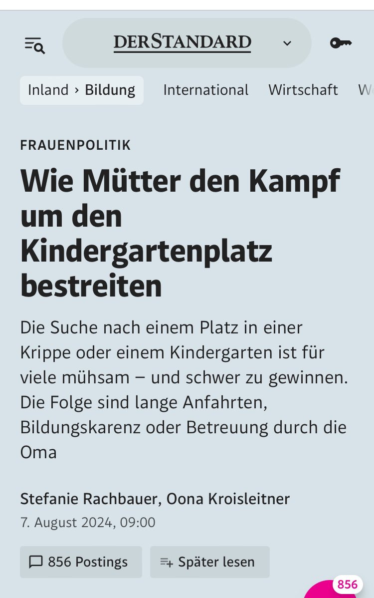 Lisa Hütter (@li_huetter) on Twitter photo Somit bleibt klar,
wer laut <a href="/derStandardat/">DER STANDARD</a> für die Kinderbetreuung (allein-)verantwortlich ist. Somit bleibt klar,
wer laut <a href="/derStandardat/">DER STANDARD</a> für die Kinderbetreuung (allein-)verantwortlich ist.