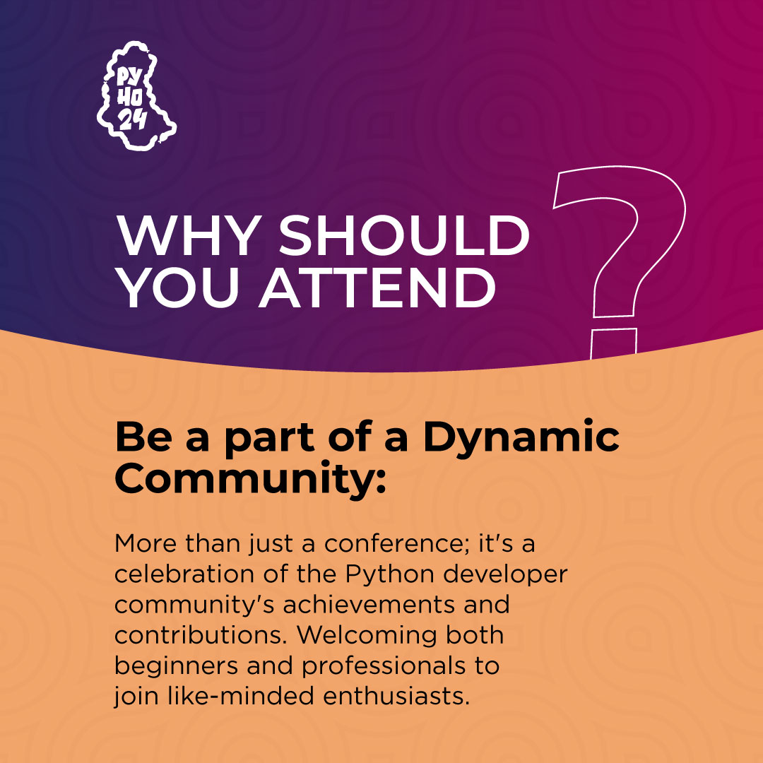 PythonHo's tweet image. We certainly do have a reason to be at one place or another, let alone an event.
For most, a first-time at PyHo 2024 and attending a Python conference in general. You might wonder, Why attend?
Think community as a reason.
#PythonHoCommunityConference2024
#PyHo24
#PythonHo